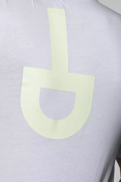 White Cotton Tond Men's Photoluminescent Print T-Shirt