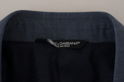 Dolce & Gabbana Men's Blue Wool Stretch Slim Fit Jacket Blazer