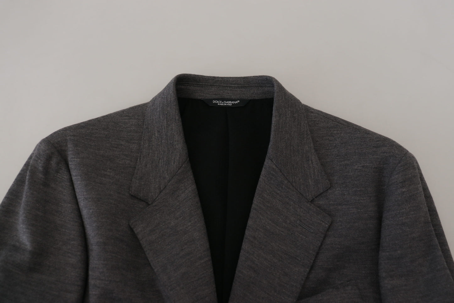 Dolce & Gabbana Men's Gray Wool Stretch Slim Fit Jacket Blazer