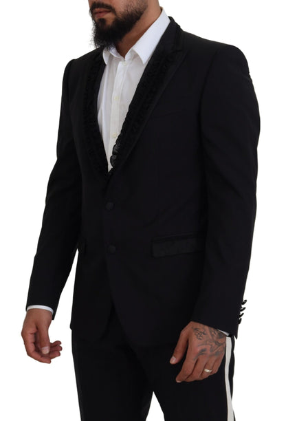 Dolce & Gabbana Men's Black MARTINI Slim Fit Jacket Blazer
