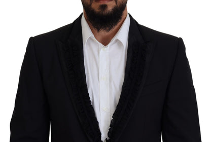 Dolce & Gabbana Men's Black MARTINI Slim Fit Jacket Blazer