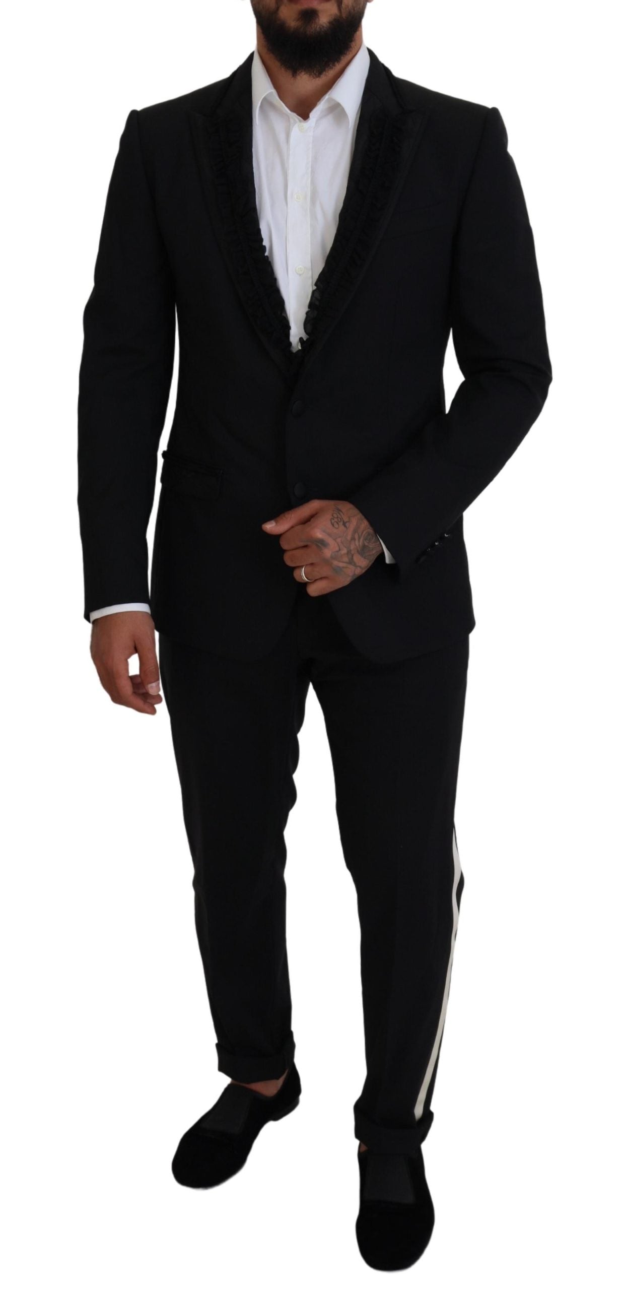Dolce & Gabbana Men's Black MARTINI Slim Fit Jacket Blazer