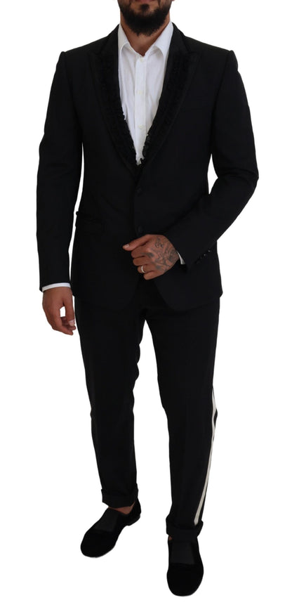 Dolce & Gabbana Men's Black MARTINI Slim Fit Jacket Blazer