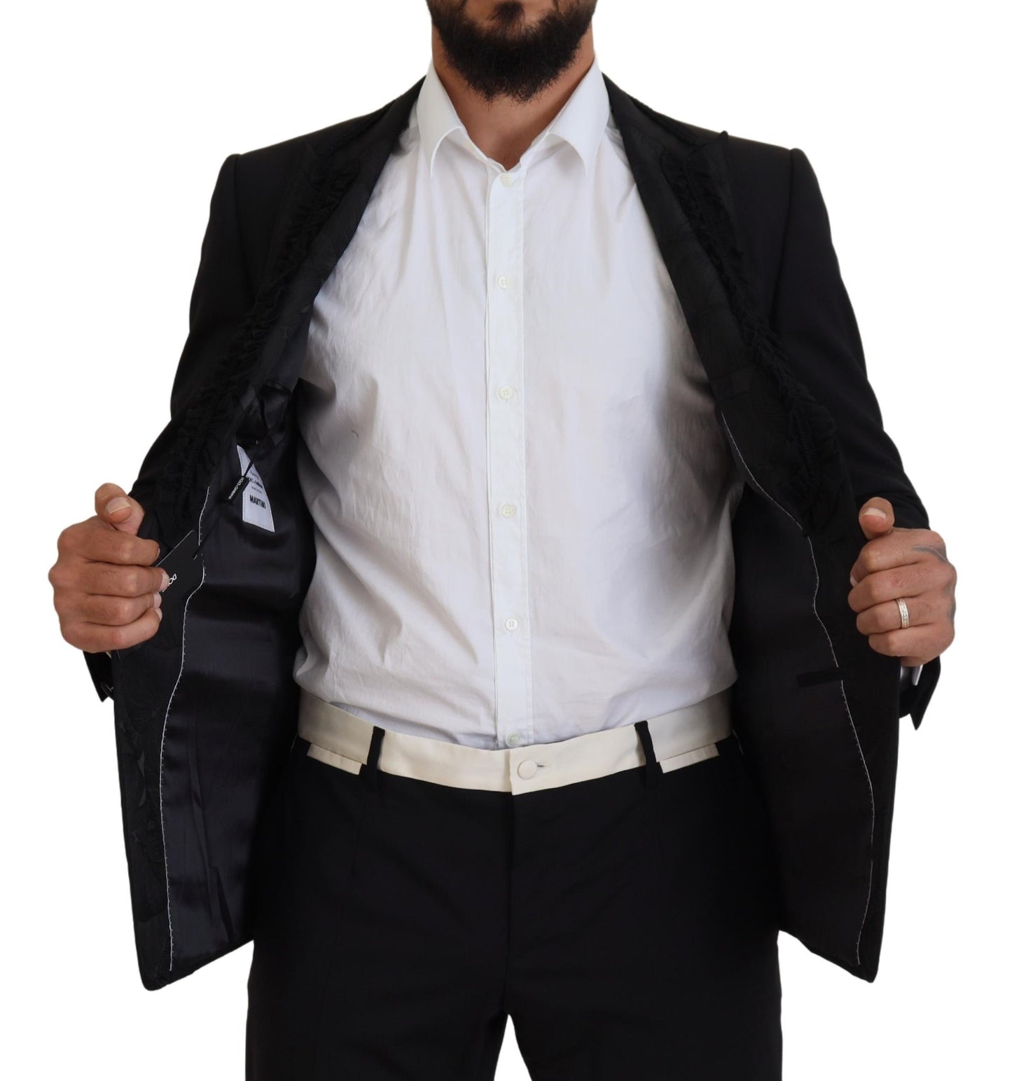 Dolce & Gabbana Men's Black MARTINI Slim Fit Jacket Blazer