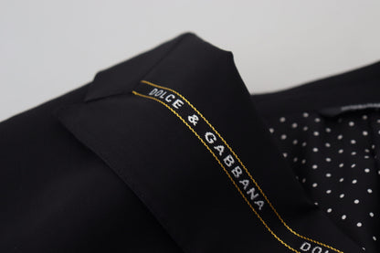 Dolce & Gabbana Men's Black Wool Stretch Slim Fit Jacket Blazer