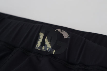 Dolce & Gabbana Black Nylon Slim Fit Stretch Pants
