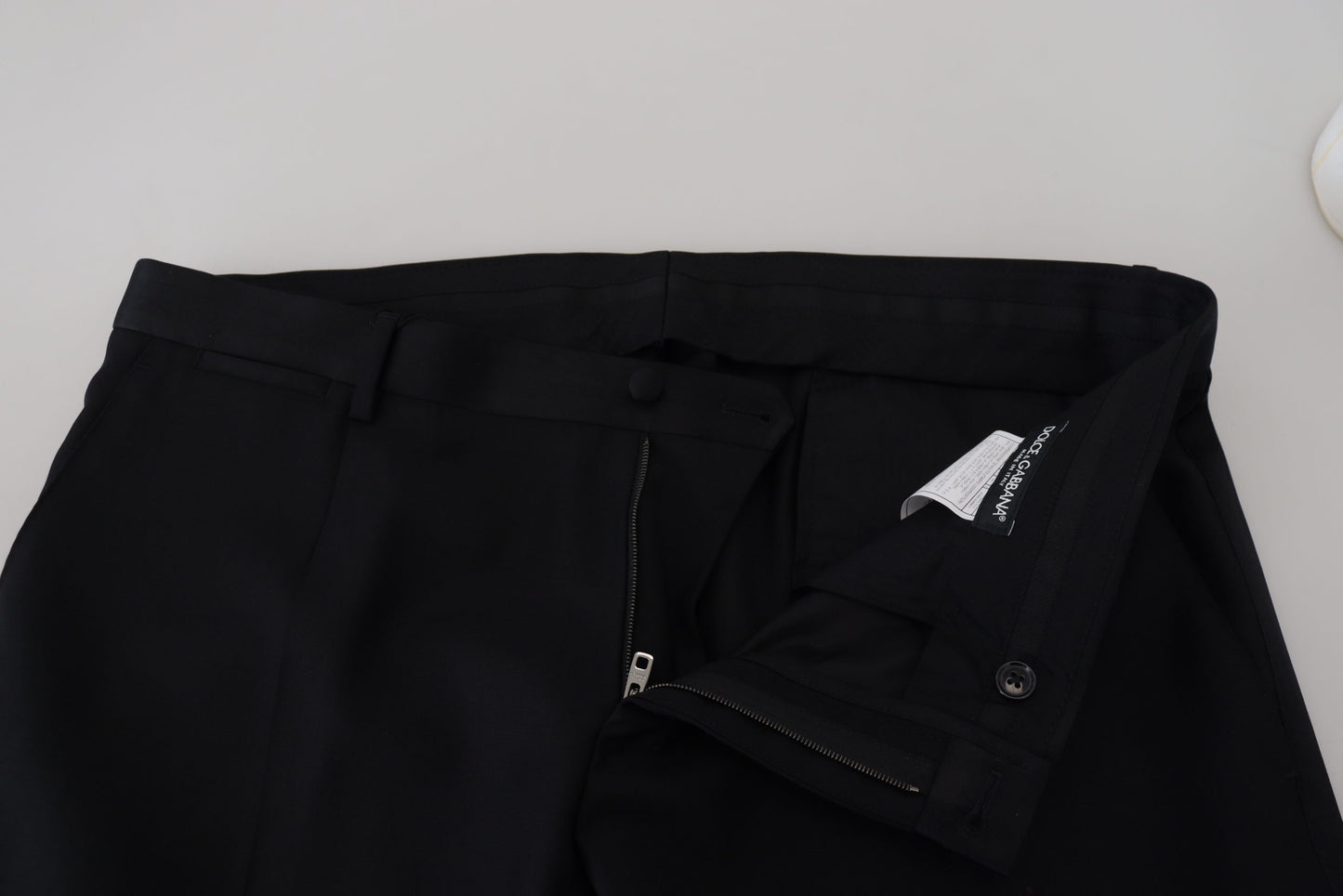 Dolce & Gabbana Men's Black Wool Chino Formal Pants
