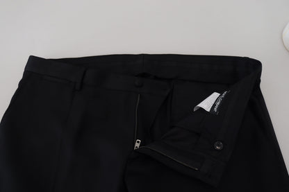 Dolce & Gabbana Men's Black Wool Chino Formal Pants