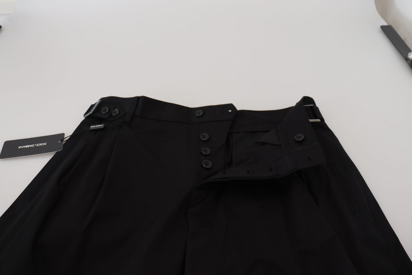 Dolce & Gabbana Men's Black Cotton Chino Formal Pants