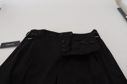 Dolce & Gabbana Men's Black Cotton Chino Formal Pants