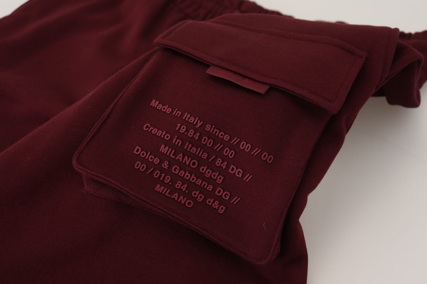 Dolce & Gabbana Men's Maroon Bermuda Cargo Men Shorts