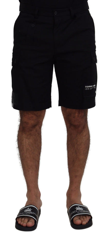 Dolce & Gabbana Men's Black Bermuda Cargo Casual Shorts