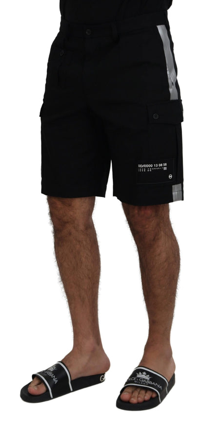 Dolce & Gabbana Men's Black Bermuda Cargo Casual Shorts
