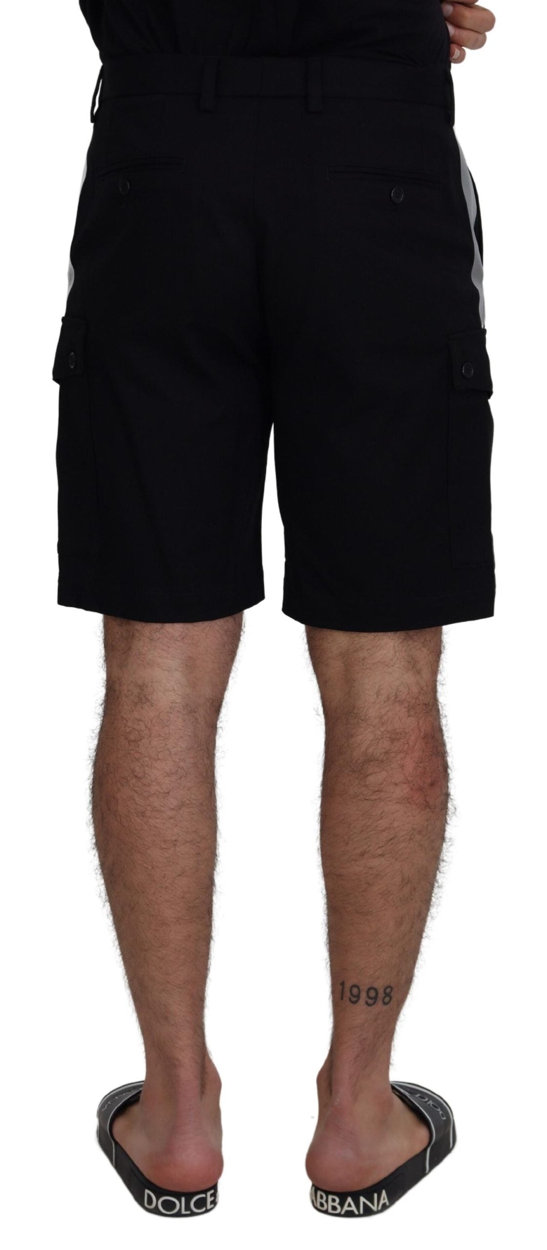 Dolce & Gabbana Men's Black Bermuda Cargo Casual Shorts