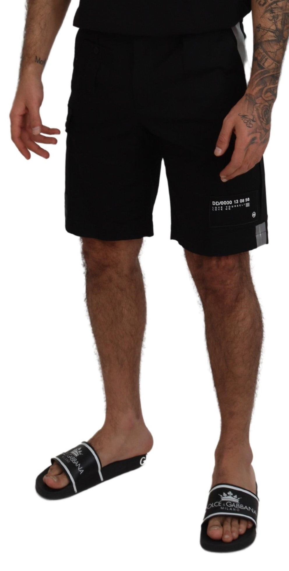Dolce & Gabbana Men's Black Bermuda Cargo Casual Shorts