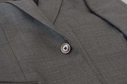 Dolce & Gabbana Men's Gray Wool Silk Slim Fit Jacket Blazer