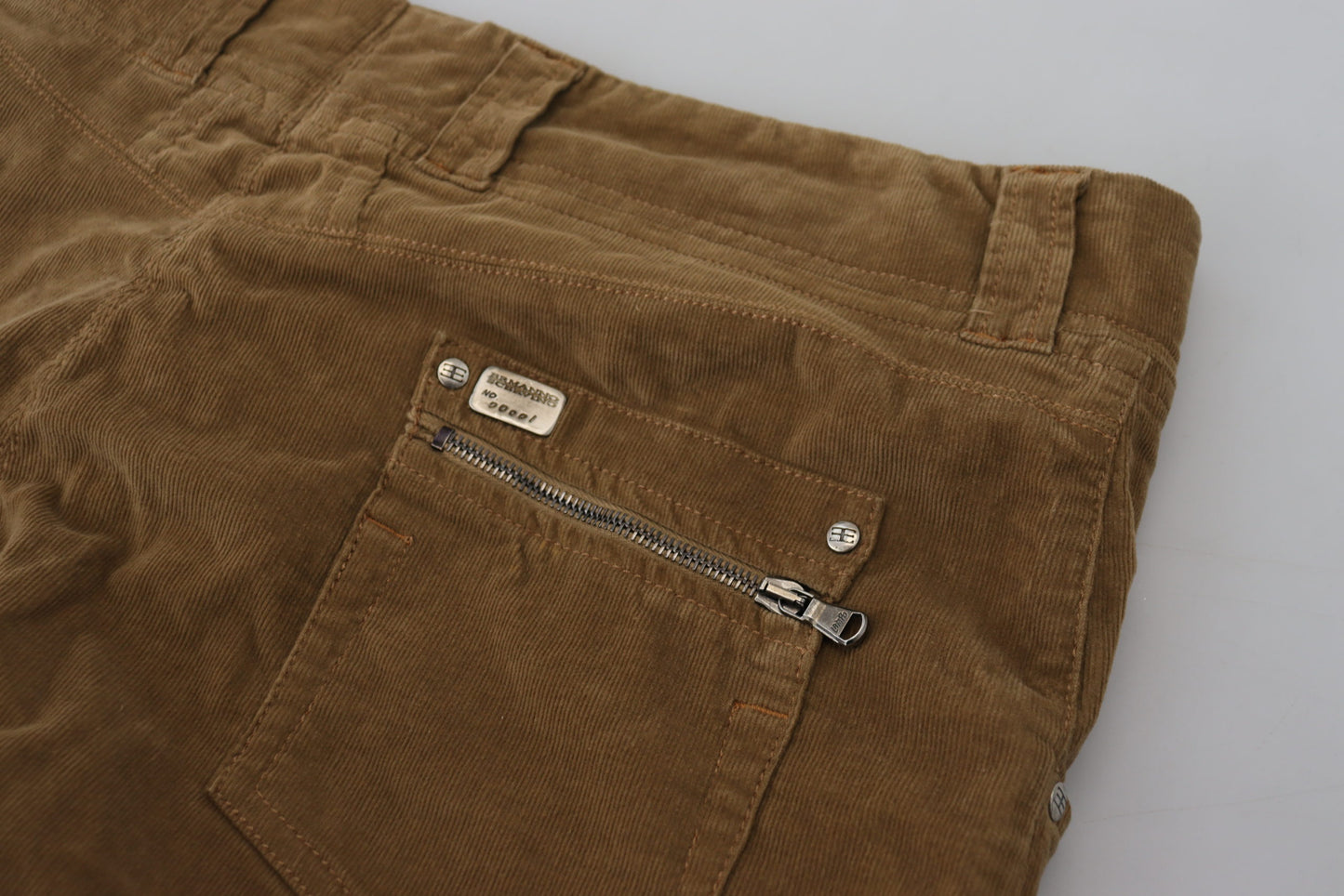 Ermanno Scervino Men's Brown Cotton Corduroy Cargo Pants