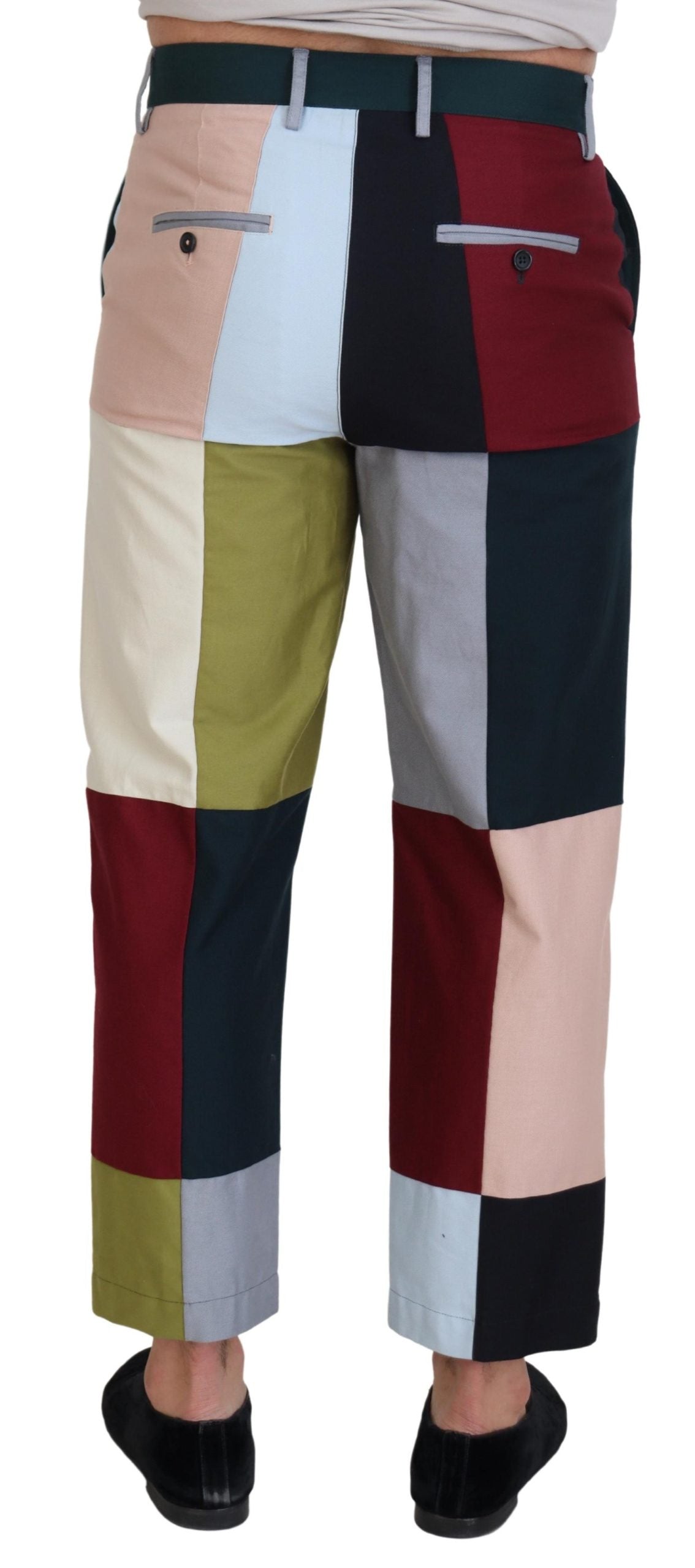 Dolce & Gabbana Men's Multicolor Cotton Patchwork Pants