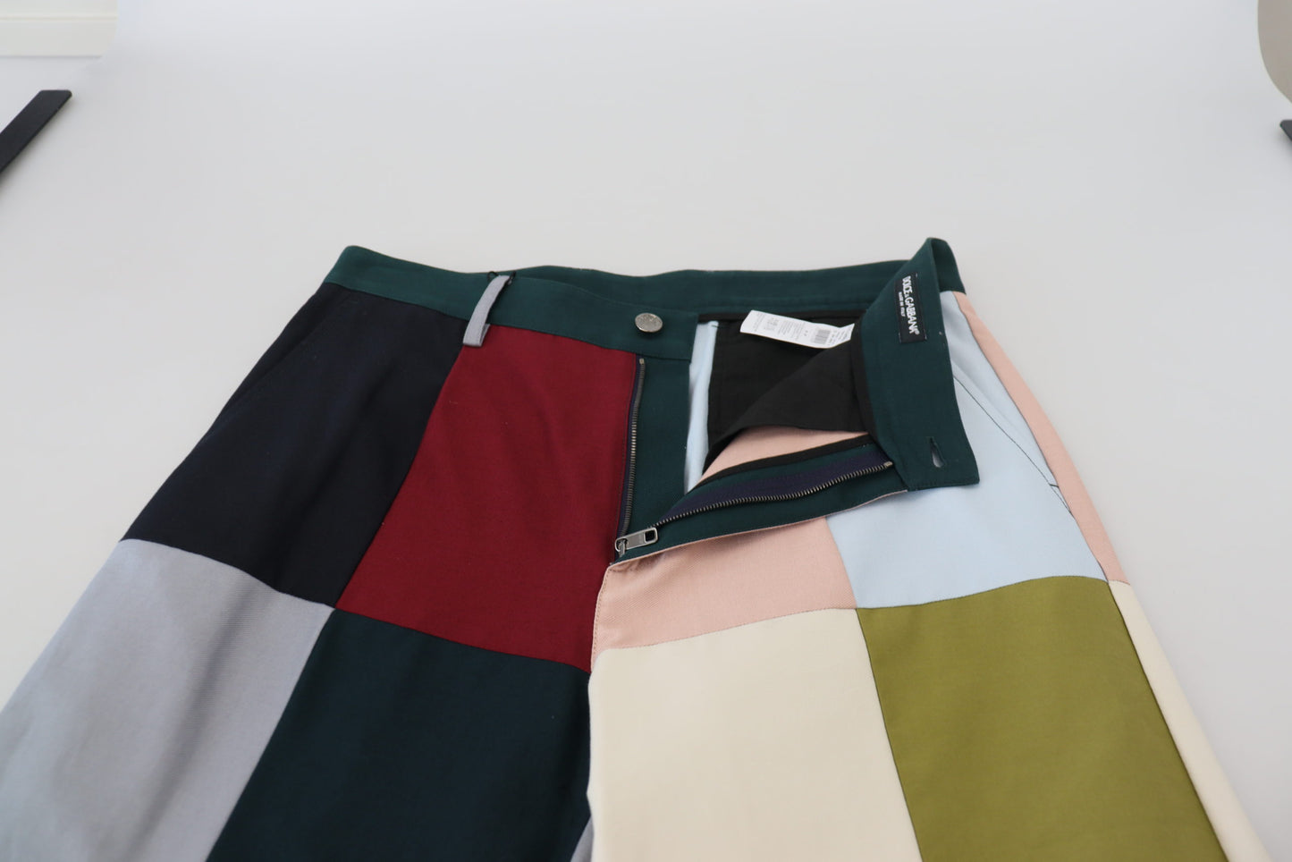 Dolce & Gabbana Men's Multicolor Cotton Patchwork Pants