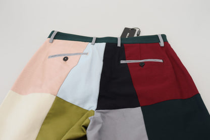 Dolce & Gabbana Men's Multicolor Cotton Patchwork Pants