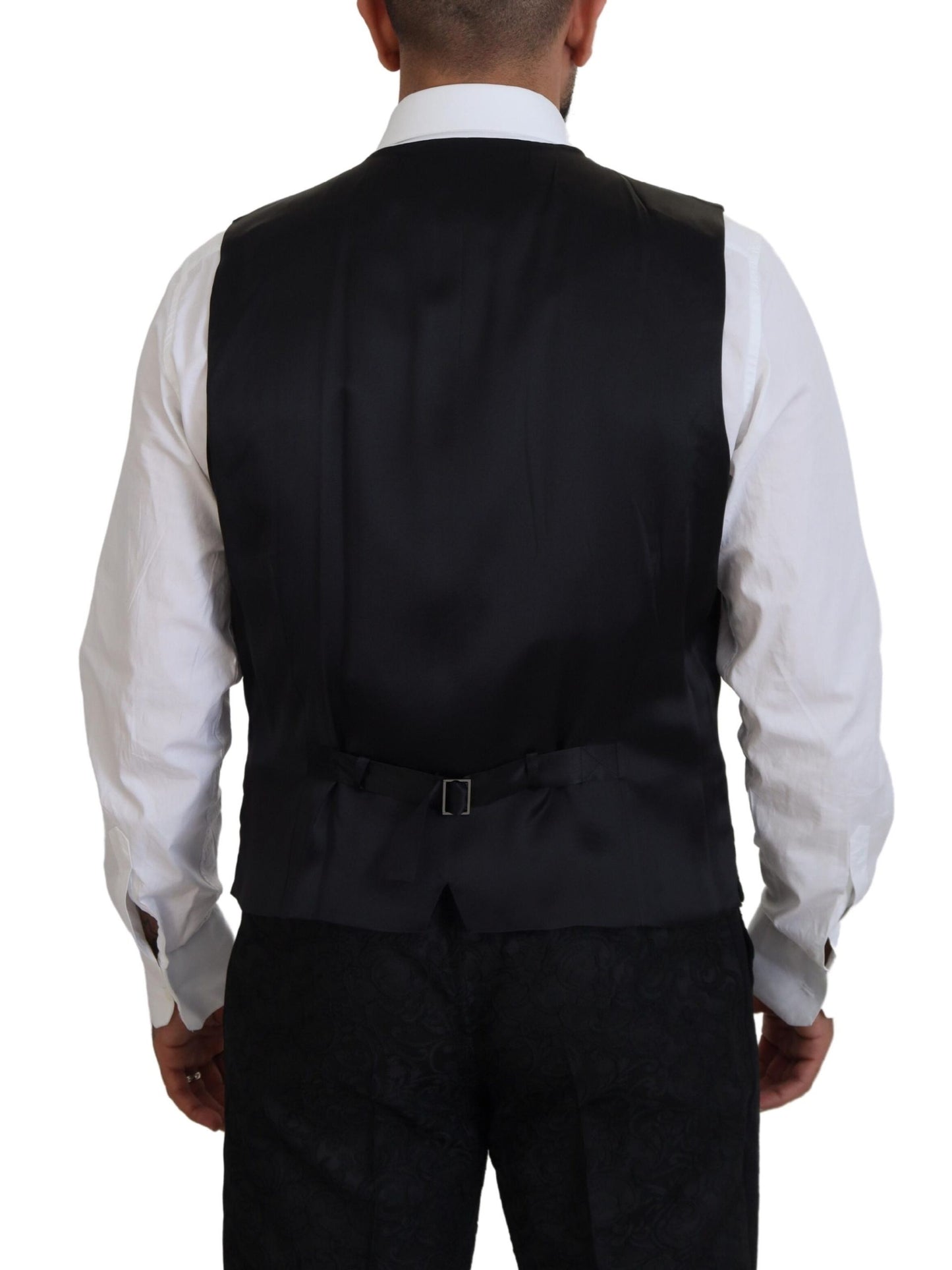 Dolce & Gabbana Men's Black Gold Fantasy Tuxedo Slim Fit Suit