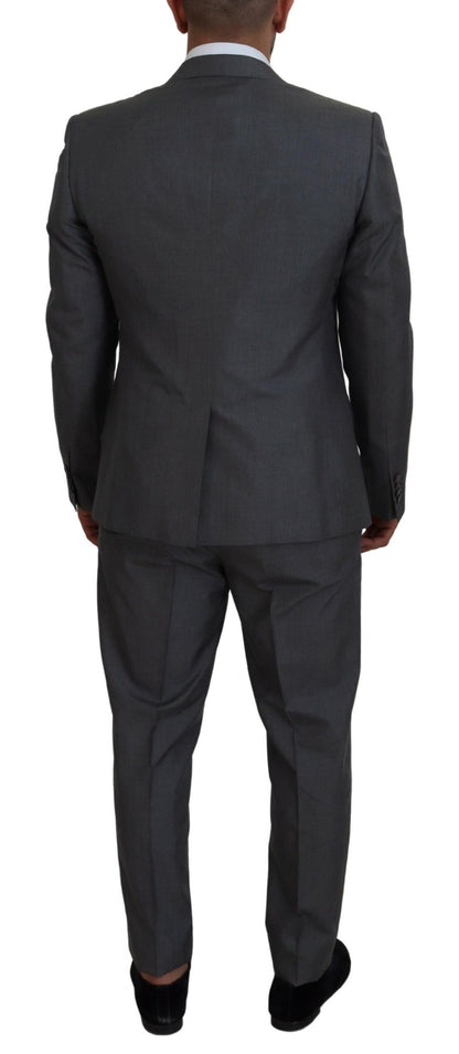 Dolce & Gabbana Men's Gray MARTINI 3 Piece Slim Fit Suit