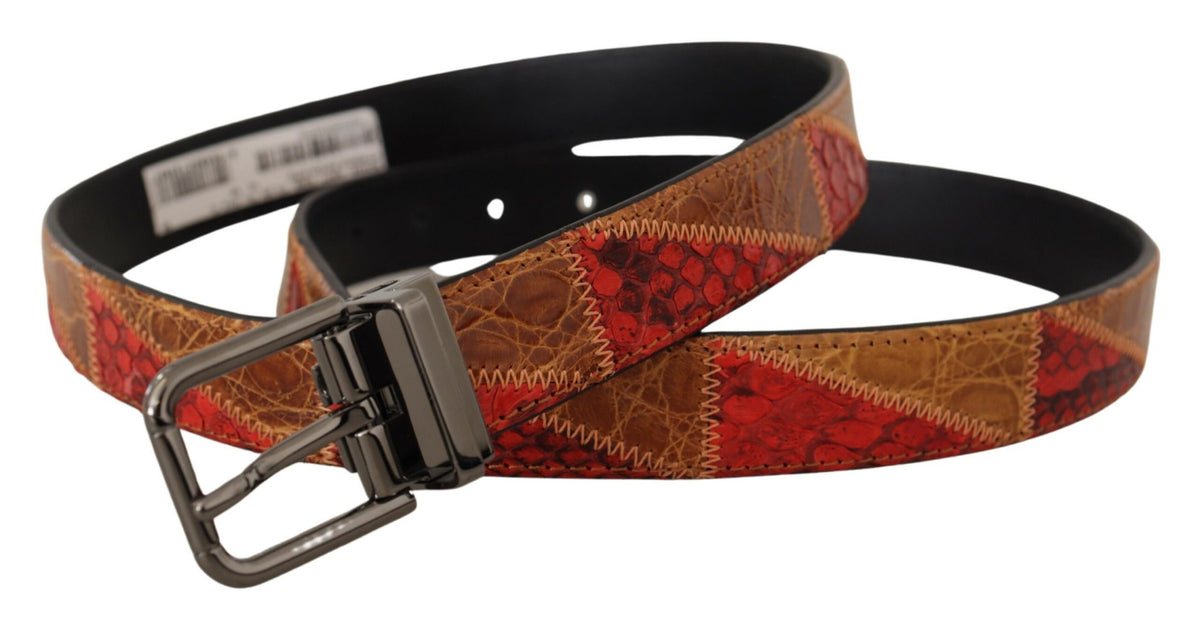 Belt by Dolce & Gabbana for men in chrome & leather multicolor features an distinguished design, perfectly showcasing the sophisticated craftsmanship of this distinguished Chrome & Leather Belt.
