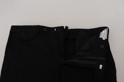 Bencivenga Black Cotton Straight Fit Men Formal Pants