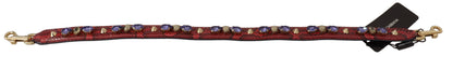 Shoulder Strap by Dolce & Gabbana for unisex in python leather gold & red showcases a enviable design, perfect for elevating any ensemble as part of the Python Leather Shoulder Strap collection.