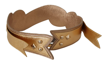 Shoulder Strap by Dolce & Gabbana for unisex in leather gold features a contemporary design, highlighting the distinctive style of the Leather Shoulder Strap with a contemporary finish.