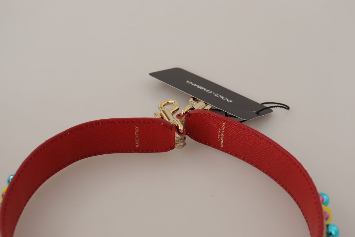 Shoulder Strap from Dolce & Gabbana for unisex in python leather & crystal beige & gold features an on trend design from the Python Leather Crystal Shoulder Strap collection, highlighting a premium look.