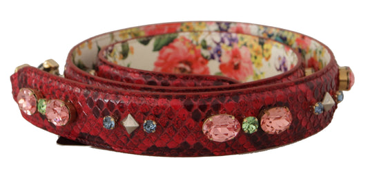 Shoulder Strap by Dolce & Gabbana for unisex in python leather gold, red & signature features a dynamic silhouette, artfully enhancing the dynamic design of this Python Leather Shoulder Strap.