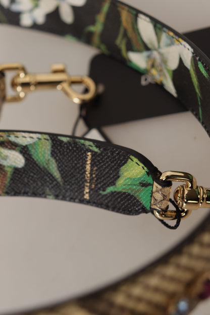 Shoulder Strap by Dolce & Gabbana for unisex in exotic leather & crystal beige & gold features an stylish design, beautifully completing the signature look of the Exotic Leather Crystal Shoulder Strap.