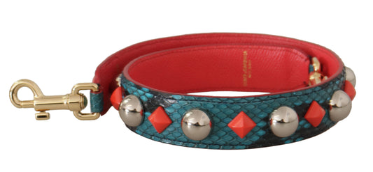 Shoulder Strap by Dolce & Gabbana for unisex in leather & crystal emerald, gold & green features a chic design, presenting a refined view of the Leather Crystal Shoulder Strap with a chic finish.