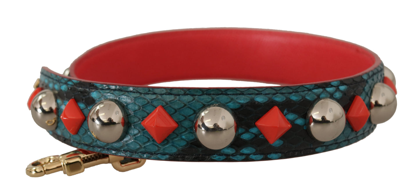 Shoulder Strap by Dolce & Gabbana for unisex in leather & crystal emerald, gold & green features a dynamic silhouette, artfully enhancing the dynamic design of this Leather Crystal Shoulder Strap.