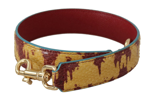 Shoulder Strap by Dolce & Gabbana for unisex in ayers calf leather gold, red & yellow features an stylish design, beautifully completing the signature look of the Ayers Calf Leather Shoulder Strap.