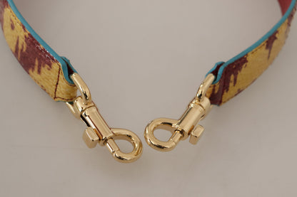 Shoulder Strap by Dolce & Gabbana for unisex in ayers calf leather gold, red & yellow showcases a enviable design, perfect for elevating any ensemble as part of the Ayers Calf Leather Shoulder Strap collection.