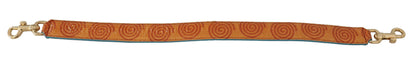 Shoulder Strap by Dolce & Gabbana for unisex in leather & metal gold, orange & print features a chic design, presenting a refined view of the Leather Metal Shoulder Strap with a chic finish.