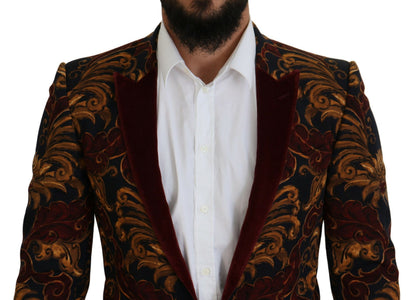 Dolce & Gabbana Men's Multicolor Floral Single Breasted Martini Blazer