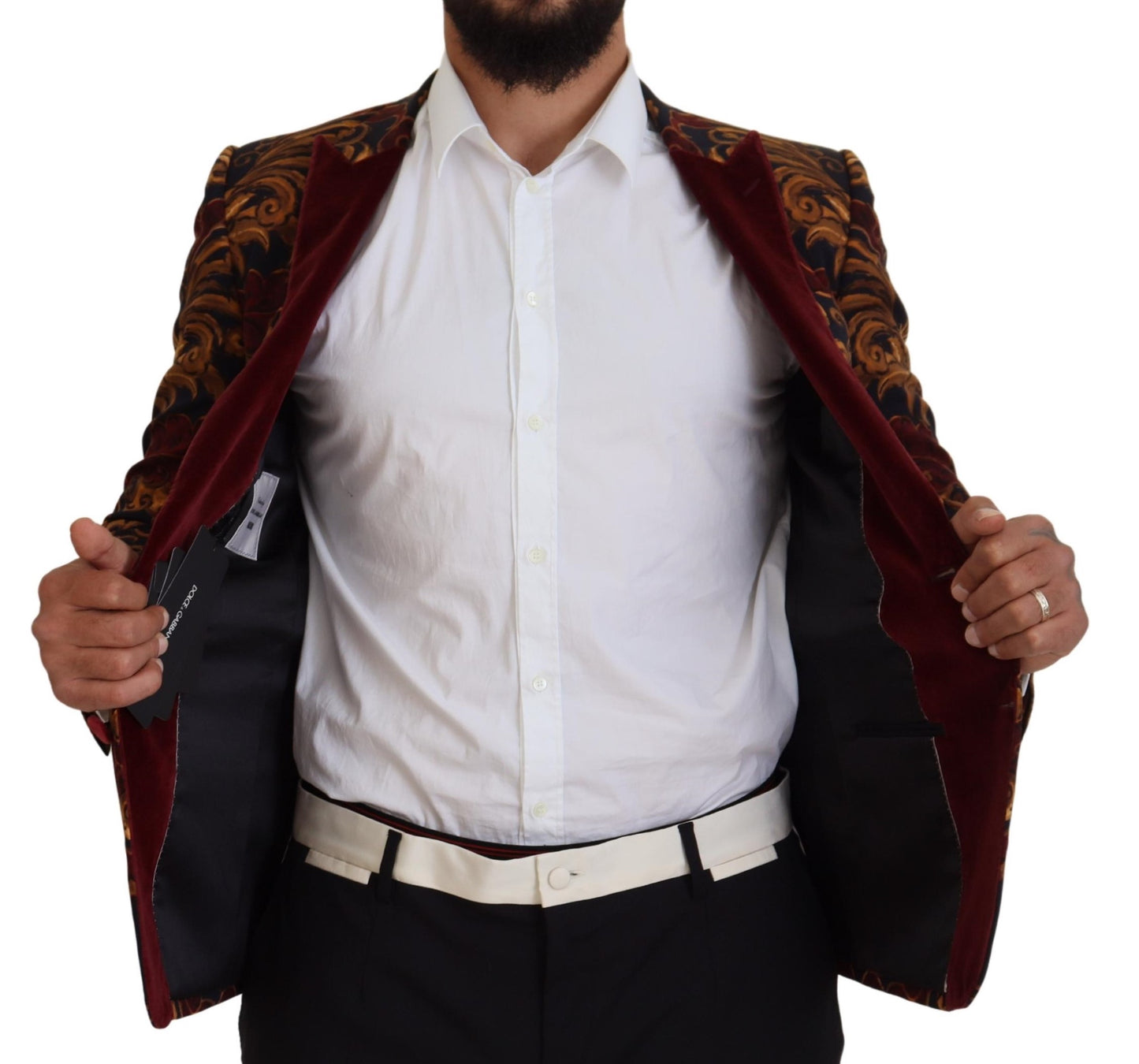 Dolce & Gabbana Men's Multicolor Floral Single Breasted Martini Blazer