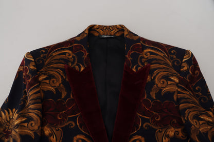 Dolce & Gabbana Men's Multicolor Floral Single Breasted Martini Blazer