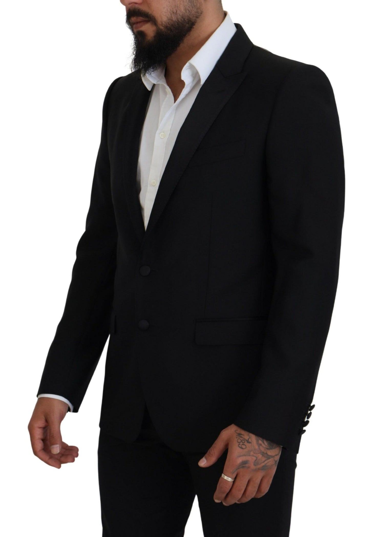Dolce & Gabbana Men's Black Slim Fit Formal Martini Blazer