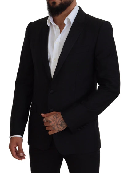 Dolce & Gabbana Men's Black Slim Fit Formal Martini Blazer