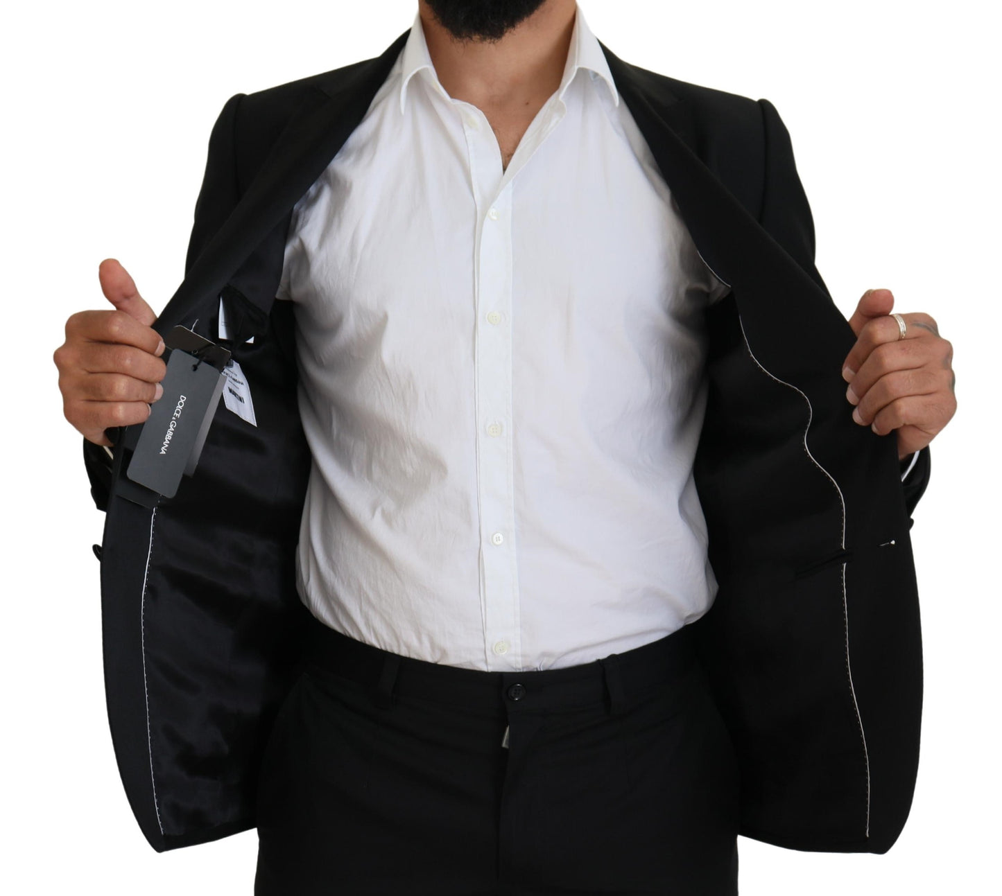 Dolce & Gabbana Men's Black Slim Fit Formal Martini Blazer