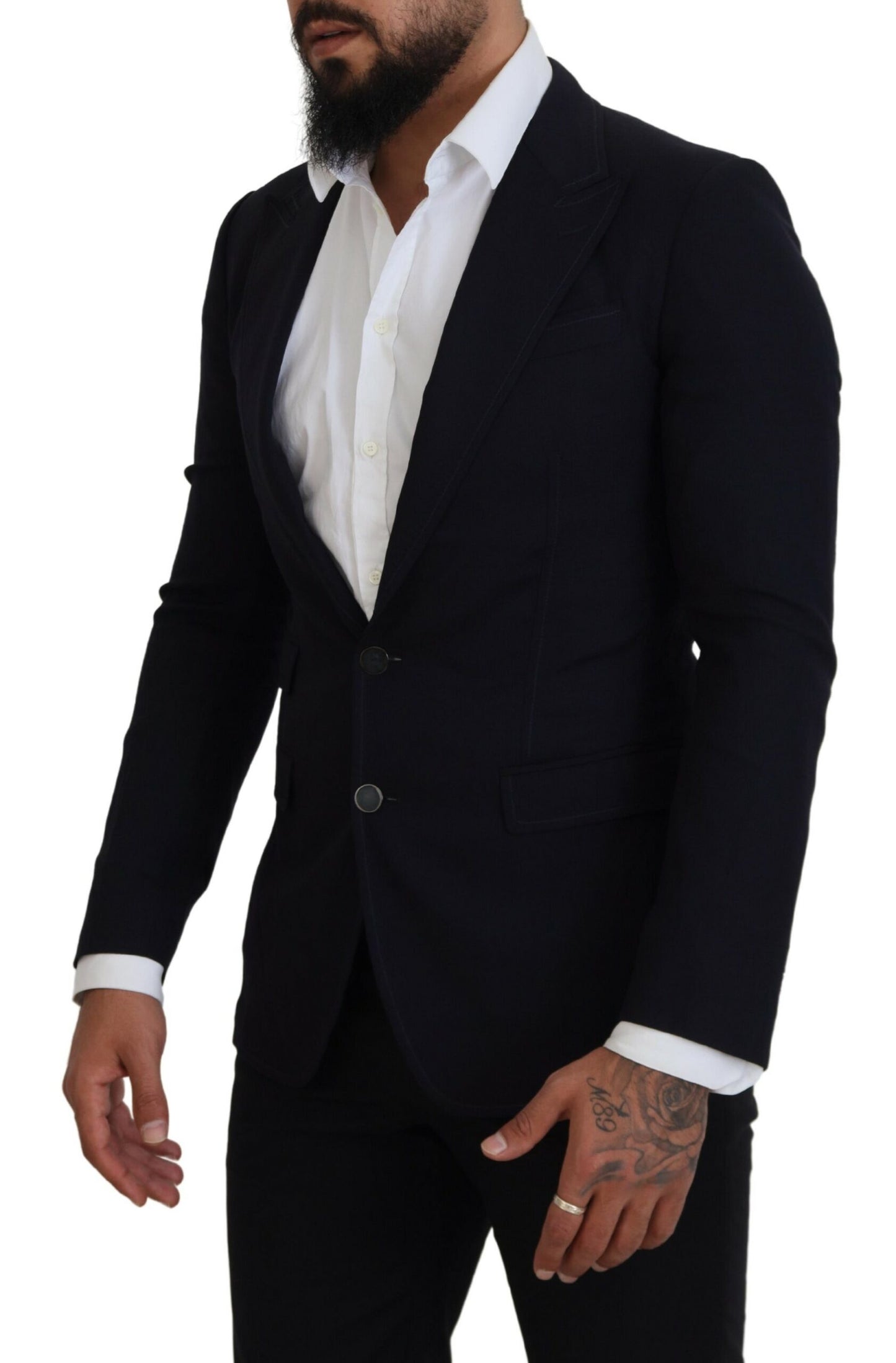 Dolce & Gabbana Men's Black Wool Formal Taormina Blazer