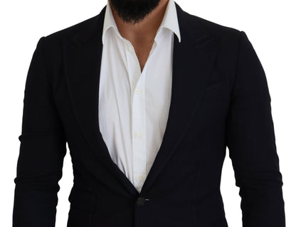 Dolce & Gabbana Men's Black Wool Formal Taormina Blazer
