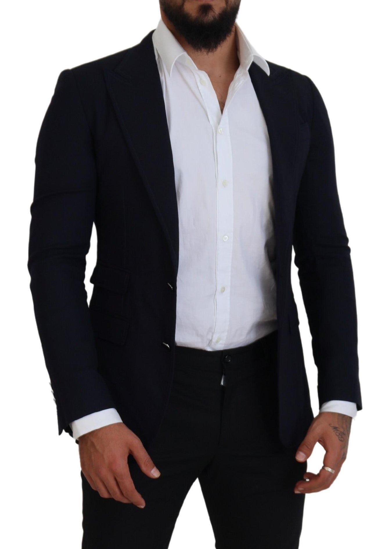 Dolce & Gabbana Men's Black Wool Formal Taormina Blazer