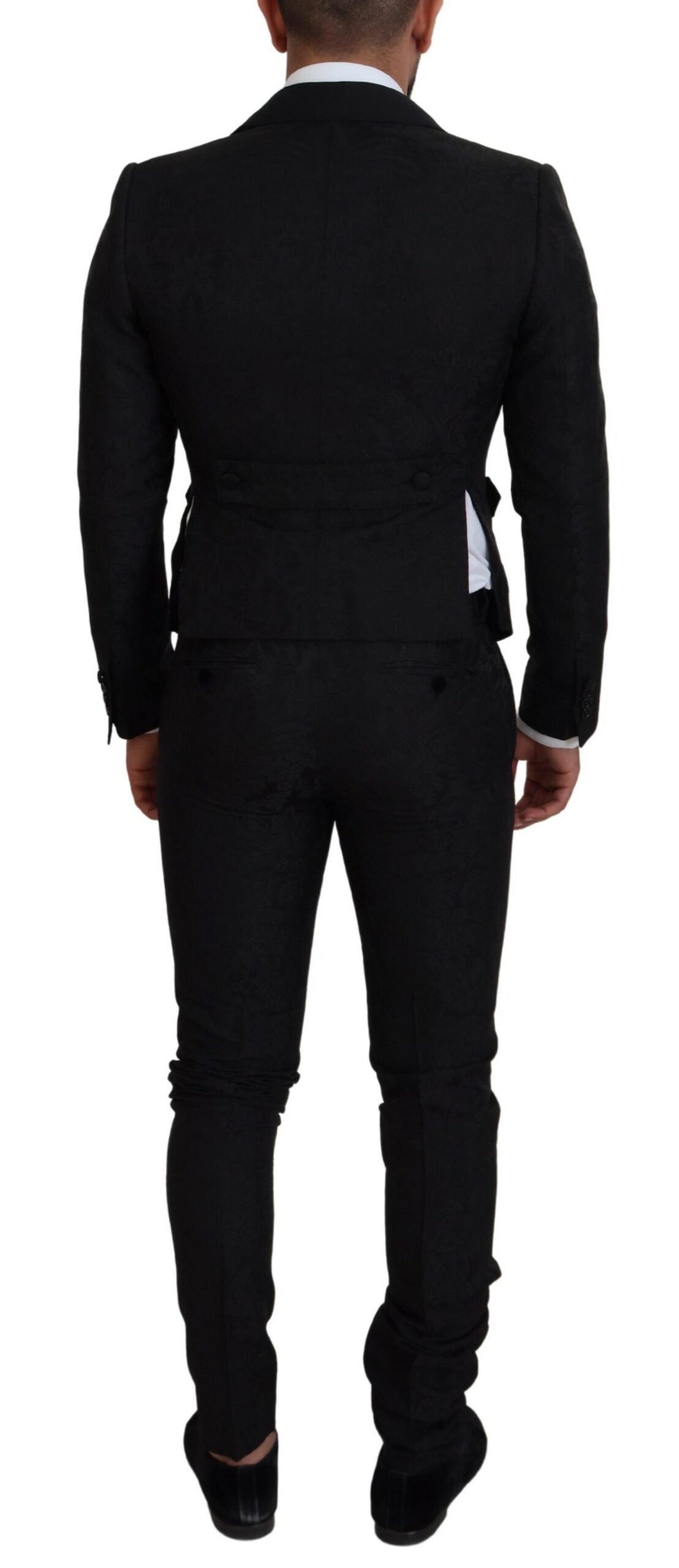 Dolce & Gabbana Men's Black Polyester Men 2 Piece MARTINI Suit