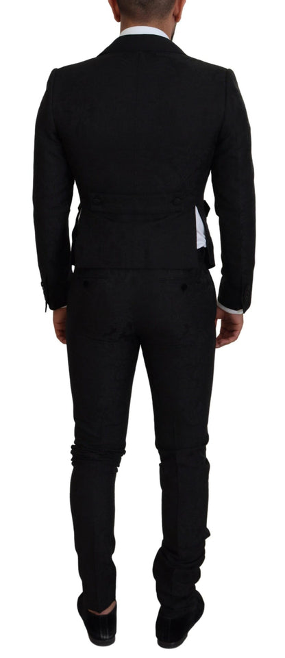 Dolce & Gabbana Men's Black Polyester Men 2 Piece MARTINI Suit