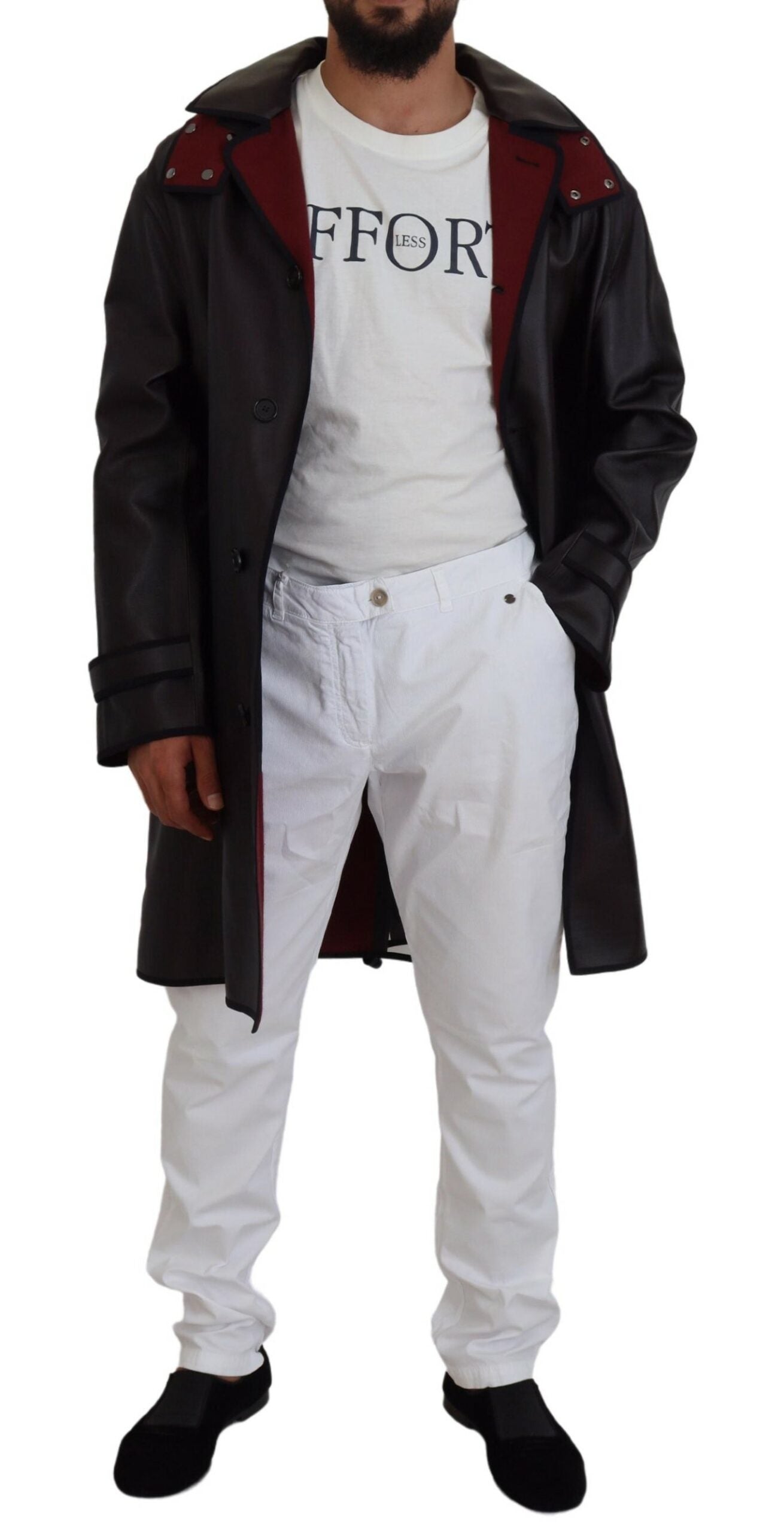 Dolce & Gabbana Men's Black Trench Hooded Parka Cotton Jacket
